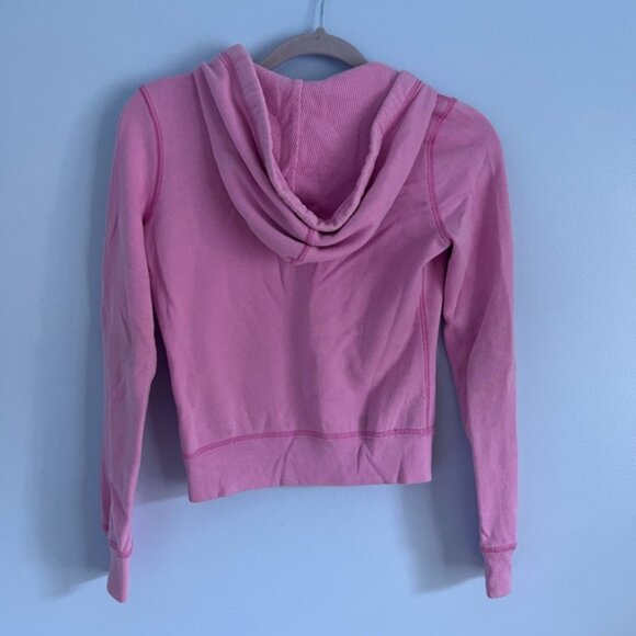 Abercrombie and Fitch pink zip up hoodie with pockets. Kids size XL - Picture 6 of 12